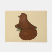 Trumpeter Pigeon Red Fußmatte (Vorderseite)