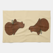 Trumpeter Pigeon Red Handtuch (Horizontal)