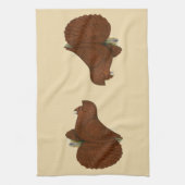 Trumpeter Pigeon Red Handtuch (Vertikal)