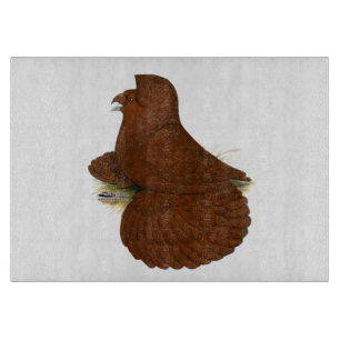 Trumpeter Pigeon Red Schneidebrett