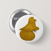 Trumpeter Pigeon Yellow Button (Vorne & Hinten)