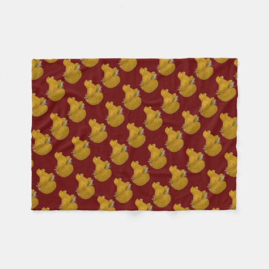 Trumpeter Pigeon Yellow Self Fleecedecke (Vorderseite (Horizontal))