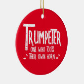 Trumpeter Rough Text Keramik Ornament (Rechts)