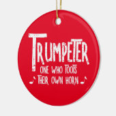 Trumpeter Rough Text Keramik Ornament (Links)