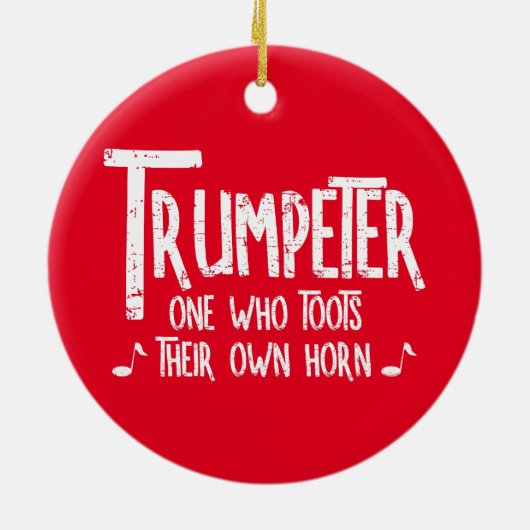 Trumpeter Rough Text Keramik Ornament (Hinten)