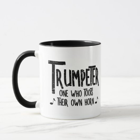 Trumpeter Rough Text Tasse (Links)
