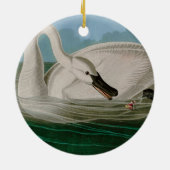 Trumpeter Swan Birds of America Audubon Print Keramik Ornament (Hinten)