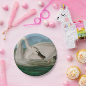 Trumpeter Swan Birds of America Audubon Print Pappteller (Party)