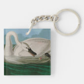 Trumpeter Swan Birds of America Audubon Print Schlüsselanhänger (Rückseite)