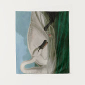 Trumpeter Swan Birds of America Audubon Print Wandteppich (Vorderseite)