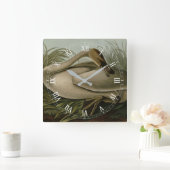 Trumpeter Swan - from Audubon's Birds of America Quadratische Wanduhr (Zuhause)