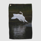 Trumpeter Swan Golfhandtuch (Vorderseite)