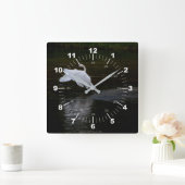 Trumpeter Swan Quadratische Wanduhr (Zuhause)