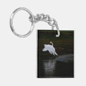 Trumpeter Swan Schlüsselanhänger (Vorderseite links)