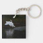 Trumpeter Swan Schlüsselanhänger (Rückseite)