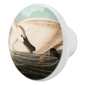 Trumpeter Swan und Butterfly Keramikknauf (Rechts)