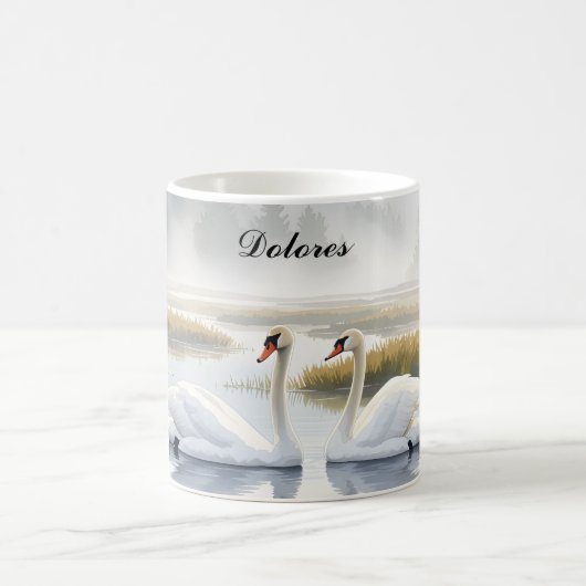 Trumpeter Swans Kaffeetasse (Mittel)