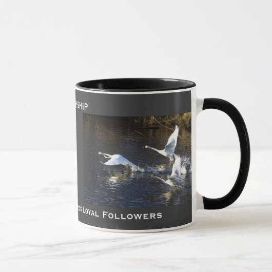 Trumpeter Swans Motivierend Geschenke Tasse (Rechts)