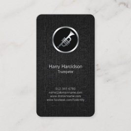 Trumpeter Trumpet Icon Grunge BusinessCard Visitenkarte