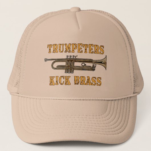 Trumpeters Kick Brass-Hut Truckerkappe (Vorderseite)