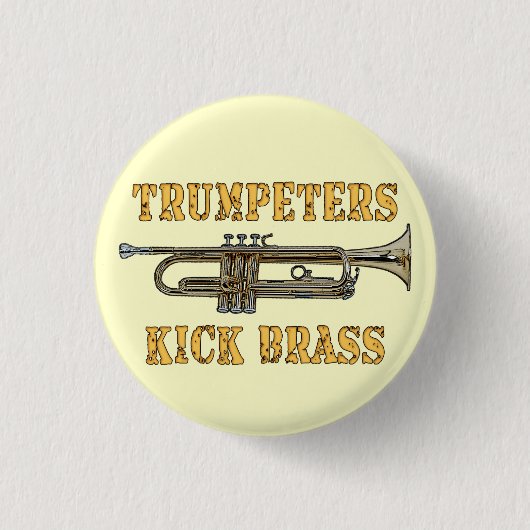 Trumpeters Kick Brass-Taste Button (Vorderseite)