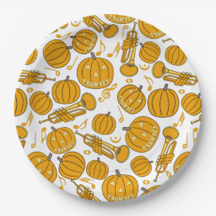 Trumpets Musiknote Pumpkins Pappteller
