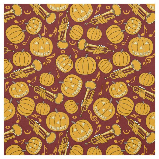 Trumpets Musiknote Pumpkins Stoff (Muster)