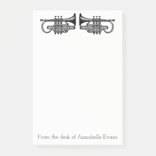 Trumpets personalisieren post-it klebezettel (Vorderseite)