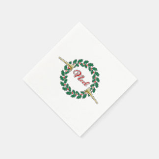 Trumpets verkünden Weihnachten: Frohe Weihnachtsfe Serviette