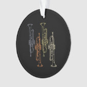Trumpets Vintag Ornament (Vorderseite)