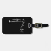 Trumpett-Player Gepäckanhänger (Vorderseite horizontal)