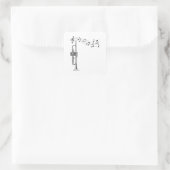 Trumpett-Player Quadratischer Aufkleber (Tasche)