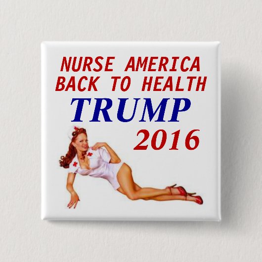 Trumpf 2016 KRANKENSCHWESTER Button (Vorderseite)