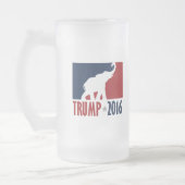 Trumpf 2016 Pro-GOP-Bewerberentwurf Mattglas Bierglas (Links)
