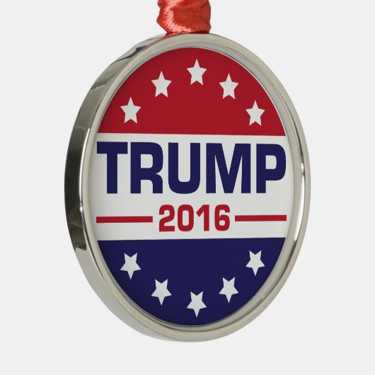 Trumpf 2016 silbernes ornament (Rechts)
