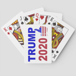 Trumpf 2020 greift herauf rotes weißes und blau ab spielkarten
