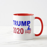 Trumpf 2020 greift herauf rotes weißes und blau ab
