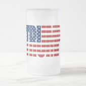 TRUMPF amerikanische Flagge Mattglas Bierglas (Mittel)