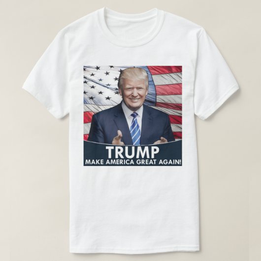 Trumpf-amerikanische Flagge T-Shirt (Design vorne)