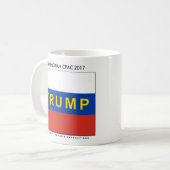 Trumpf auf russischen Flagge TRUMPF-PENNYS Kaffeetasse (Vorderseite Links)