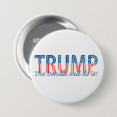 Trumpf, der Donald tut es! Button (Vorne & Hinten)
