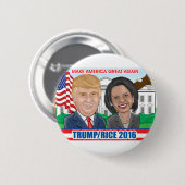 Trumpf-/des Reis-2016 Knopf Button (Vorne & Hinten)