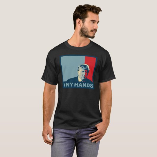 Trumpf/Drumpf: Kleine Hände (Hoffnungsfarben) T-Shirt (Vorne ganz)