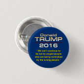 TRUMPF-DUMME LEUTE BUTTON (Vorne & Hinten)