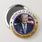 Trumpf-Einweihungs-Knopf Button (Vorne & Hinten)