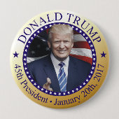 Trumpf-Einweihungs-Knopf Button (Vorderseite)