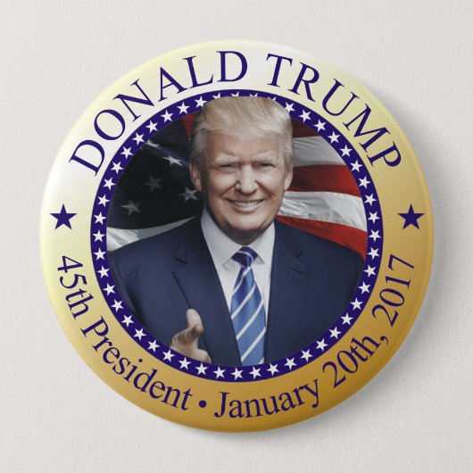 Trumpf-Einweihungs-Knopf Button (Vorderseite)