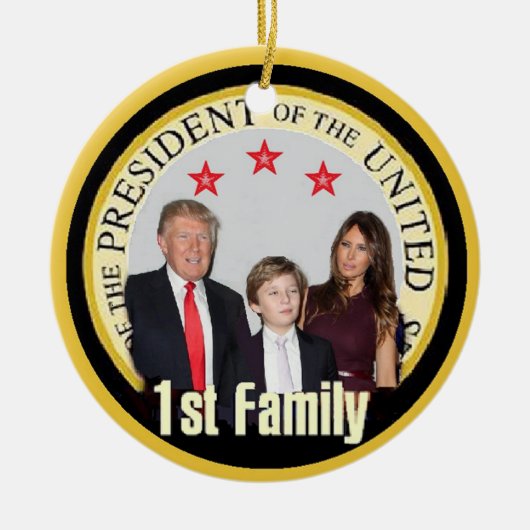 TRUMPF erste Familie Keramikornament (Vorne)