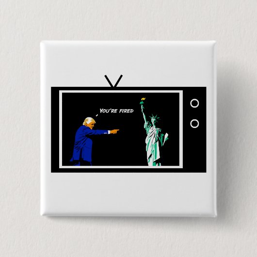 Trumpf feuert Dame Liberty Pin Button (Vorderseite)