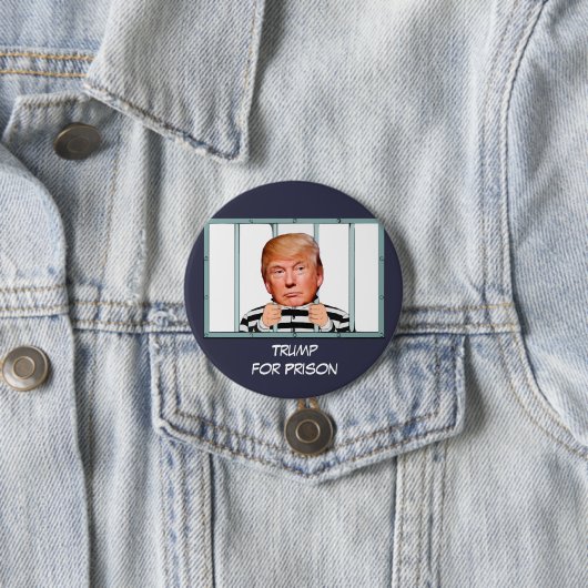 "Trumpf für Gefängnis" mit Trumpf hinter Gittern Button (Beispiel)